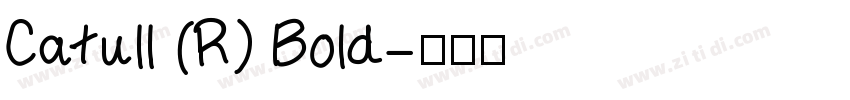 Catull (R) Bold字体转换